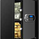 3.0 Cuft Large Safes for Home Use Fire and Water Proof, Anti-Theft Digital Security Safe Box With Programmable Keypad & Spare Keys, Home Safes Water and Fireproof for Documents Money Valuables