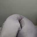 Momcozy Pregnancy Pillows with Cooling Cover, U-Shaped Full Body Maternity Pillow for Side Sleepers 57 Inch - Support for Back, Hip, Belly, Legs for Pregnant Women (Grey- Cooling Fabric)