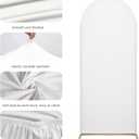 7.2FT Arch Covers,Arch Backdrop Stand Fitted Cover for Wedding Birthday Party Ceremony Banquet Decoration,(White,Cover Only)