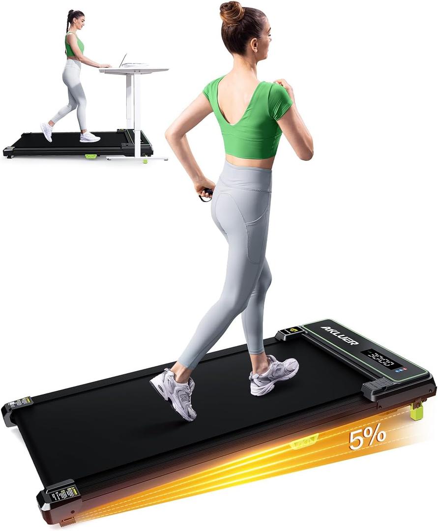 Walking Pad with Incline, Under Desk Treadmill for Home, 2.5HP Portable Treadmills with Remote Control, 4 in 1 Incline Treadmill with LED Display (Black)