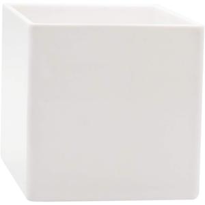 Royal Imports Flower Acrylic Vases Cubes - Decorative Centerpiece for Home or Wedding - Non Breakable Plastic, 6" - White