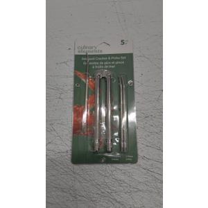 Culinary Elements Stainless Steel Seafood Cracker and Pick 5 Piece Set, Crab Leg Cracker Tools, Tool for Cracking Seafood And Picks For Picking Meat Out Of Shell, Heavy Duty & Dishwasher Safe
