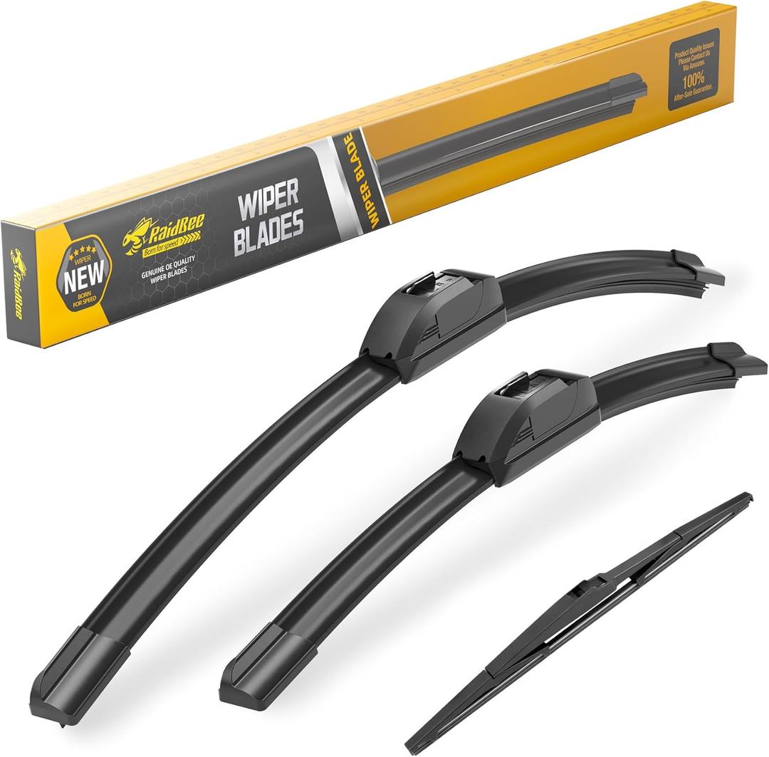 Raidbee 26"+16" Windshield Wiper Blades with 12" Rear Wiper Blade Automotive Replacement Set for Lexus NX250 NX350 NX350h NX450h 2022-2024/ UX UX200 UX250h 2019-2024Genuine OEM Quality (Set of 3)