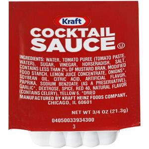 Kraft Cocktail Sauce Single Serve Packet (0.75 oz Packet, Pack of 200) (EXP 07/15/25)