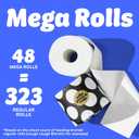 Who Gives A Crap 100% Bamboo Toilet Paper, 48 Rolls, 3 Ply, 370 Sheets, Long, Strong & Soft Toilet Tissue, Sustainable, Biodegradable, Renewable, Tree Free Bathroom Tissue Bulk Toilet Paper