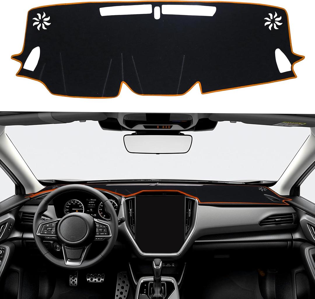 Dash Cover for Crosstrek 2026 2025 2024 Dashboard Cover Mat Center Console Carpet Protector Sunshield Pad Non Slip No Glare Dash Board Cover Custom Fit Interior Accessories, Gray Trim