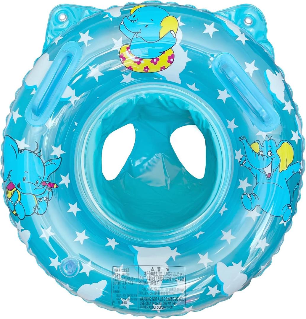 Sealive Infant Pool Float, Baby Swimming Ring with Toddler Seat Boat & Double Handle, Childrens' First Pool Floaties, Bathtub Toys Accessories for Kids Toddlers
