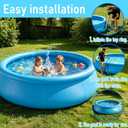 10FT x 30IN Inflatable Swimming Pool, Large Round Blow Up Pool for Family & Kids, Heavy-Duty Backyard Summer Water Party Pool with Repair Kit & Accessories