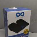 Everlasting Comfort Car Seat Cushion for Driving - Wedge Car Cushion for Office, Travel, Gaming Chair Memory Foam Driver Booster for Short People, Non-Slip, Washable Cover, Back & Sciatica Relief (Black)