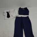 Boys 4 Pieces Suits Slim Fit Kids Outfits Vest Pants Sets Black Blue Formal Dresswear for Boy (Navy Blue(tie)) 4T