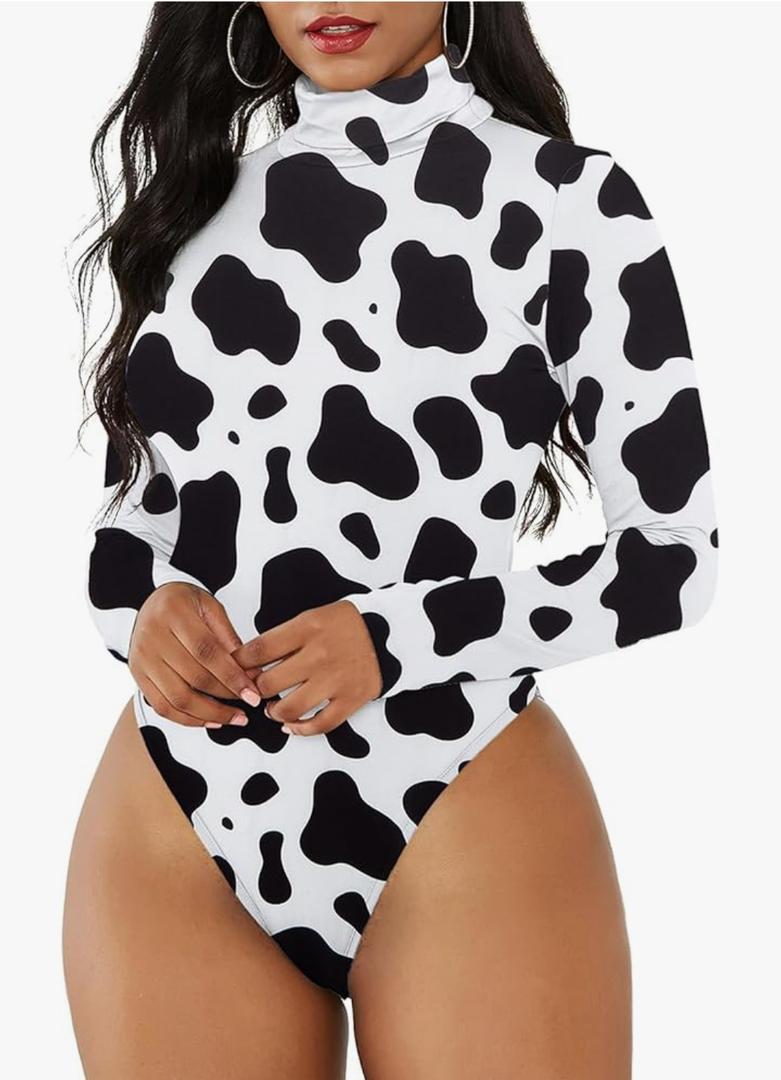 American Trends Women’s Shapewear Bodysuit Black Long Sleeve Turtleneck Bodysuit for Women Shapewear Bodysuit Jumpsuit M