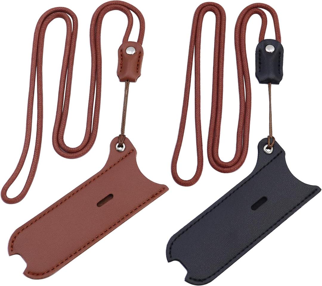 PU Leather Case Lanyard Necklace case for J-U-UL/R-E-LX/MO-TI/YO-OZ Or Similar Sized Lanyard Leather Pen Cover