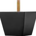 Michanco Furniture Legs 2 inch Black Square Sofa Couch Feet Wood Replacement Leg Set of 4 for Ottoman Dresser Cabinet