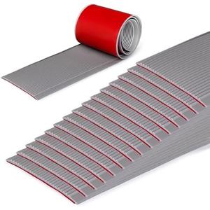 Rubber Bond 4x36in Anti Slip Stair Treads (15-Pack) - Waterproof Outdoor/Indoor Heavy Duty Non-Skid Tape for Stairs - Adhesive Rubber Grip Strips for Steps & Ramps - Grey