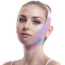 Graphene V-Line Mask Chin Up Mask V Shaped Face Mask Chin Strap for Sleeping,Jawline Shaper,Lilac,Small