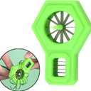 2 x Stainless Steel Multi-Blade Green Onion Cutter  Scallion Slicer, Garnish Tool, Vegetable Chopper for Shredding & Slicing, Practical Kitchen Gadget (Green)