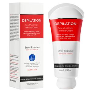 Painless Hair Removal Cream - Soothing Depilatory for Unwanted Body and Facial Hair, Suitable for Men and Women of All Skin Types