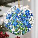 5 x Christmas Ornaments, Flower Ornament, Christmas Tree Ornaments, Xmas Decorations, Holiday Decorations, Flower Theme Gifts, Holiday Party Gifts, and Xmas Gift Ideas - Forget-Me-Not