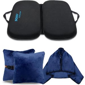 Sojoy Gel Seat Cushion and Wearable Blanket for Flight