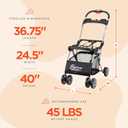 Baby Trend Snap N Go EX Polyester Lightweight Foldable Universal Single Infant Car Seat Carrier with 2 Cup Holder and Covered Compartment, Black