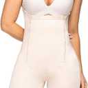 Velvet MILENA High Compression Postoperative, Daily, and Postpartum Use Knee-Length Girdle with Bidirectional Fabric, M, Beige