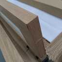 JUBEST Bifold Glass Barn Door, 24Inch Bi Fold Sliding Barn Door Kit with Hardware Include, 3-Panel Glass Barn Door Slab, Solid Wood Barn Door with MDF & Water-Proof PVC Surface, Brown