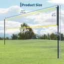 32FT Volleyball Net Set for Training, Adjustable Height 7.4' to 8' Volleyball Net Anti-Sagging, with Ball & Pump, Ground Stakes, Portable Carry Bag, Indoor & Outdoor Use