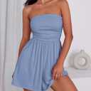 BTFBM Strapless Boho Womens Romper 2026 Summer, X-Large, Dark Blue