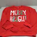 Christmas Sweatshirt for Toddler Boys Girls Merry and Bright Pullover Shirts Crew Neck Tops Long Sleeve Clothes 160