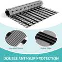  OTHWAY Large Shower Mat, 35.4 x 24 Inch No Suction Cup Shower Mat Non Slip, Quick Drain Large Non Slip Shower Mats for Inside Shower, Heavy Duty Curlable PVC Shower Floor Mat, Dark Grey