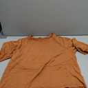 Womens Fashion T-Shirt Crewneck 3/4 Sleeves Solid Color Loose Basic Tops Summer Casual Tees Blouses (Medium, Khaki)