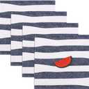 2 x RUVANTI Cloth Napkins Set of 6 Cotton 100%, 18x18 Inches Napkins Cloth Washable, Soft, Absorbent. Cotton Napkins for Parties, Christmas, Thanksgiving, Weddings, Dinner Napkins Cloth - Watermelon