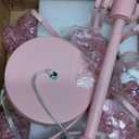 Small Pink Crystal Bedside Table Lamp End Table Lamp Nightstand Lamp for Bedroom Living Room Office H20.4'' W11.81'' 1-Light E26