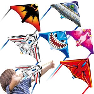 YongnKids 6 Pack Mini Kite for Boys Girls Age 3-5 4-8, Finger Launcher Kites Easy to Fly Ejection Flying Toys Kite for Kids Teens Ages Beach Park Backyard Outdoor Sports