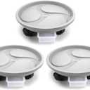 Looca Plant Caddy with Wheels and Drainage Tray, 13Rolling Plant Stand Flower Pot Mover, Planter Caddies Round Plant Dolly for Heavy Duty Planter, 3 Pack, Bearing 120 lbs (Grey) (Gray)
