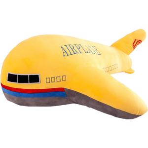 15.7" Airplane Plush Stuffed Aircraft Pillow Yellow Model Plane Toys,Gifts for Kids