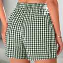 PRETTYGARDEN Womens Shorts Boxers 2026 Summer Gingham Pajama Lounge Sleep Y2K Plaid Pj Shorts Beach Bottoms (S)