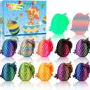 JOMBY 12PCS 3D Printed Dragon Eggs with Dragon Inside, Prefilled Easter Eggs with Dragon Toy for Basket Stuffers, Unique Desktop Decoration & Easter Basket Stuffers Essentials for Kids