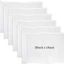 Nuenen 6 Pieces Large Golf Flags with Tube Inserted 20 x 13 Inch 420D Nylon Golf Pin Flags Waterproof Putting Green Pin for Backyard Practice Courses Country Club Garden (White)