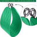 Dolibest Heavy Duty Swing Seats (2 Pack) with 66 Chain and Carabiners, Comfortable and Durable Plastic Coated Swing Set Accessories Replacement for Outdoor Playground, Green