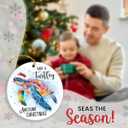 4 x Sea Turtle Ornament 2025 - Sea Turtle Gifts for Women, Men, Beach Christmas Ornaments for Tree, White Elephant Presents, Animal Lover Gifts for Friends Coworker