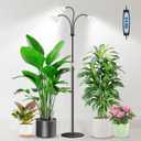 Wolezek Grow Lights for Indoor Plants with Stand, 3-Head 78 LEDs Full Spectrum Floor Plant Grow Lamp for Large Plants, Auto On/Off Timer 6/12/16H, 5 Dimmable Levels, Adjustable Height 16.5"-61"