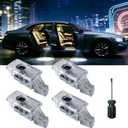 4 Pcs Car Door Lights Logo Projector Compatible with MDX/RDX/ZDX/TLX/RLX/TL Series Accessories, No Fade HD LED Car Welcome Projector Lights, 3D Ghost Shadow Puddle Light