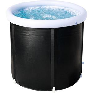 Ice Bath Tub Cold SPA 30" Inflatable cushion with faucet (Black and Purple)