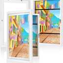 Zenymb 11x14 Kids Art Frames - Set of 2, White Artwork Frames for Kids Art, Front-Opening Art Frames for Kids Art Display, Perfect for Showcasing Artwork, Certificates & Photos