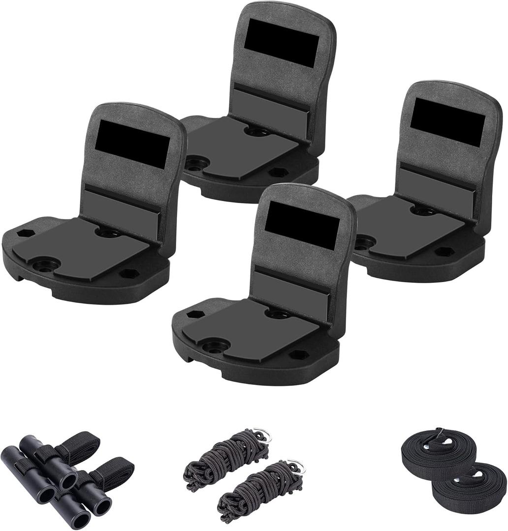 DRSPORTS Heavy Duty Universal Kayak Rack and Canoe Carrier Rooftop Mount on SUV, Car and Truck Crossbar with Bow and Stern Lines Suitable for Canoe, SUP, Kayaks, Surfboard with 2 pcs Tie Down Straps