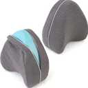 Upgrade Invisible Zippered Pillow Cover Compatible with Contour Legacy Knee Pillow,Anti-Pilling and Washable Legacy Leg and Knee Foam Support Pillow Cover Only,2PCS (Grey)