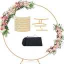 6.6FT Balloon Arch Stand Metal Round Backdrop Stand Circle Balloon Arch Frame Wedding Arches with Storage Bag for Ceremony Birthday Party Baby Shower Decoration