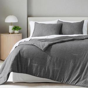 Bare Home Comforter Set - Oversized King - Ultra-Soft - Goose Down Alternative - Premium 1800 Series - All Season Warmth Comforter (Oversized King, Heathered Grey)