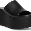 Minshluu Womens Platform Wedge SIides Sandals Open Toe Slip on Lightweight Wedges Sandal, 7,5